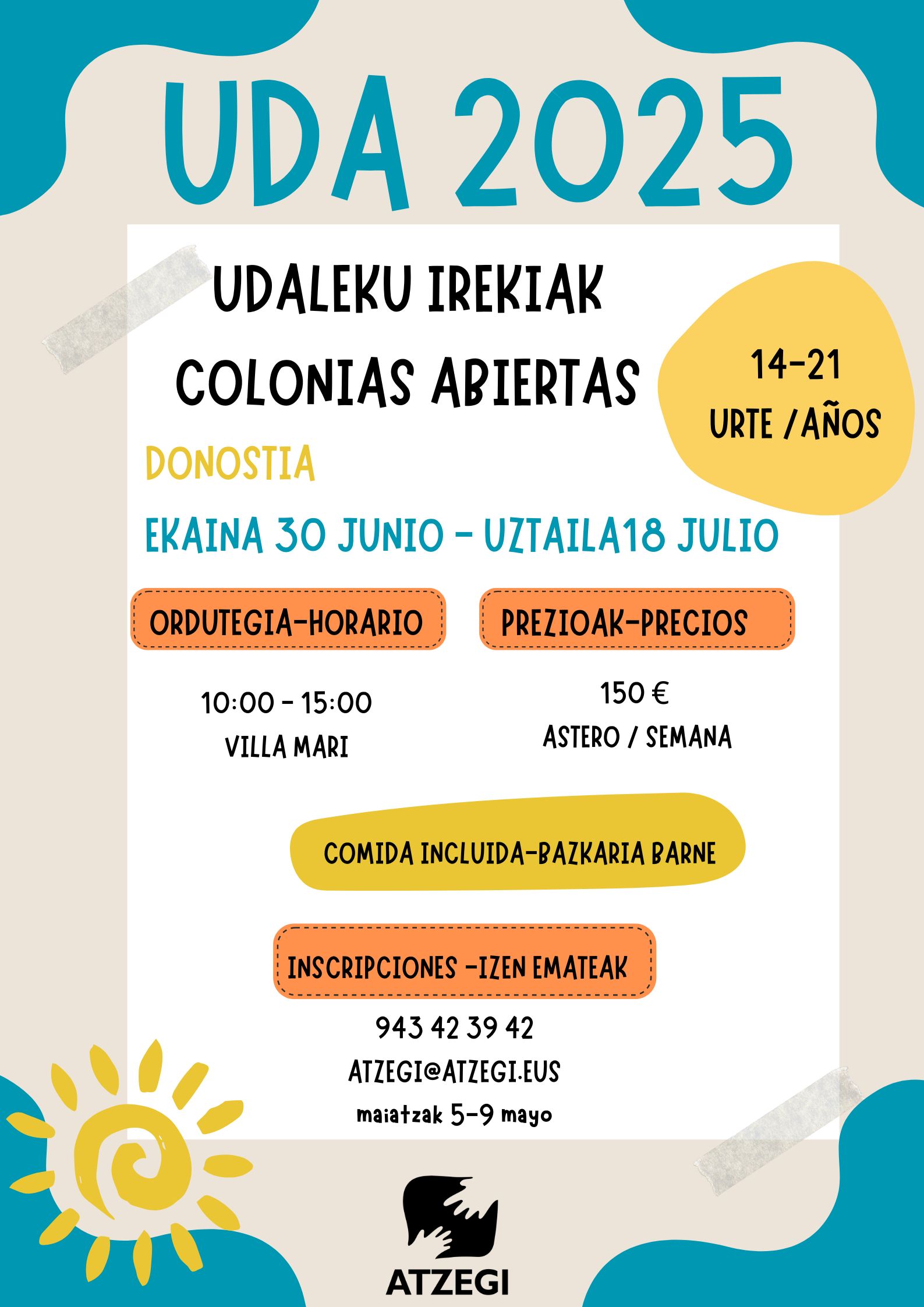 Nuevas actividades para julio