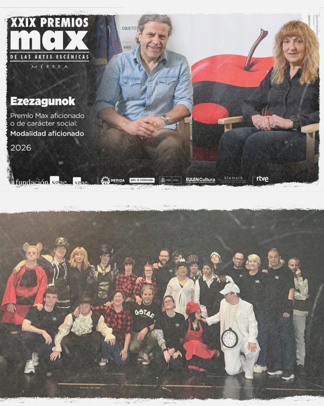 El grupo de teatro Ezezagunok recibe un Premio Max
