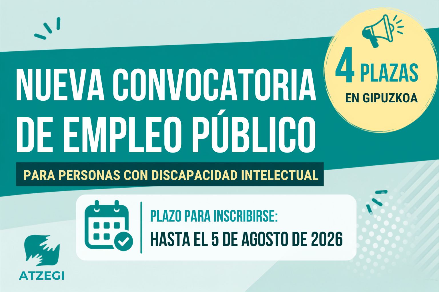 El Gobierno convoca 301 plazas de empleo p�blico para personas con discapacidad intelectual